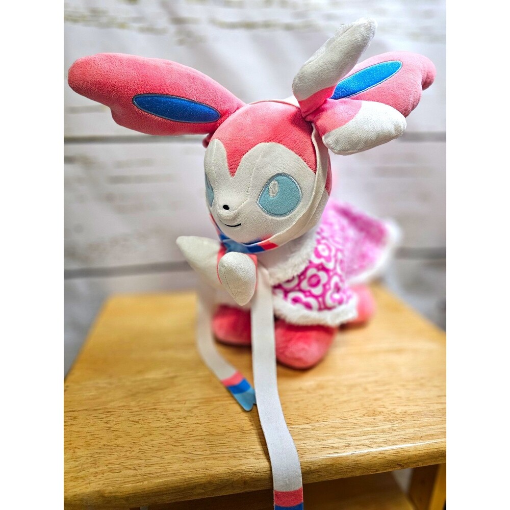 Build A Bear Pokemon Sylveon Plush Cape Working Sound BABW Eeveelution 2023 tags